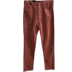 Black Label Women's High Waist Skinny Corduroy Pants Pink Waist 32 Size 13